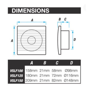 Ventair Slimline 150mm Exhaust Fan - Image 2