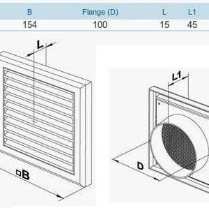 Fixed Flyscreen Vent 100mm - Dark Grey - Image 5