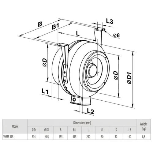 fanco-vkms-315-centifugal-inline-exhaust-fan-dimensions