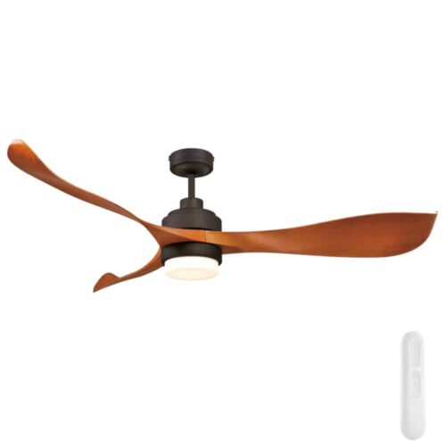 Mercator Eagle V2 DC Ceiling Fan with LED Light and Remote - Oil Rubbed Bronze with Timber-style Blades 56"