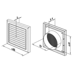 Fixed Flyscreen Vent 150mm - Dark Grey - Image 5