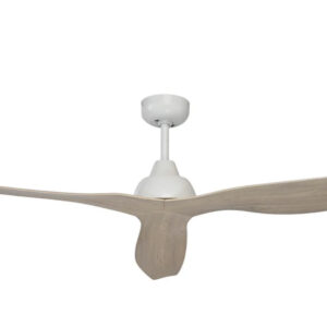 Bahama DC Ceiling Fan with Remote - White with White Wash Timber Look Blades 52" - Image 2