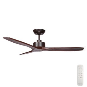 Fanco Wynd V3 DC Ceiling Fan - Oil Rubbed Bronze with Handcrafted Walnut Blades 54"