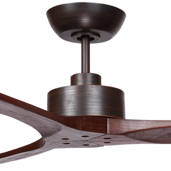 Fanco Wynd V3 DC Ceiling Fan - Oil Rubbed Bronze with Handcrafted Walnut Blades 54"