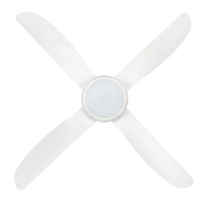 Brilliant Vector AC Ceiling Fan with LED Light - Antique White 52" - Image 3