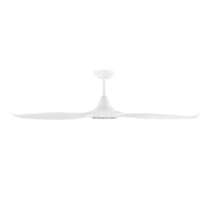 Eglo Noosa DC Ceiling Fan with CCT LED Light White 60-inch Side View