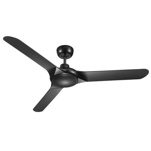 Ventair Spyda AC Ceiling Fan with Wall Control - Matte Black 56"