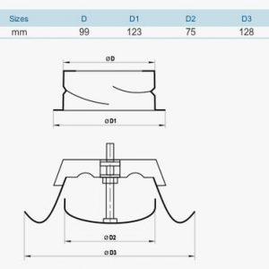 cone vent dimension 100mm