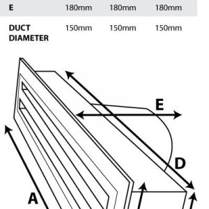 Linear Slot Vent Metal White 1200mm Dimension