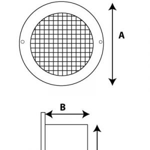 Mesh Vent Stainless Steel 100mm Dimension