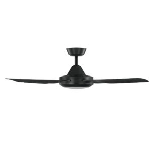 Eglo Bondi AC Ceiling Fan with CCT LED Light Black 48" Side View