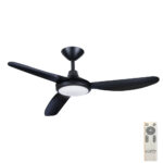 Hunter Pacific Polar V2 DC Ceiling Fan with LED Light - Matte Black 48"