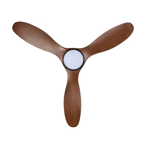 Eglo Noosa DC 52-inch Ceiling Fan with LED Light Black with Aged Elm Blades