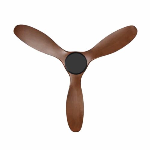 Eglo Noosa DC Ceiling Fan with Remote Black with Aged Elm Blades 52-inch Blades