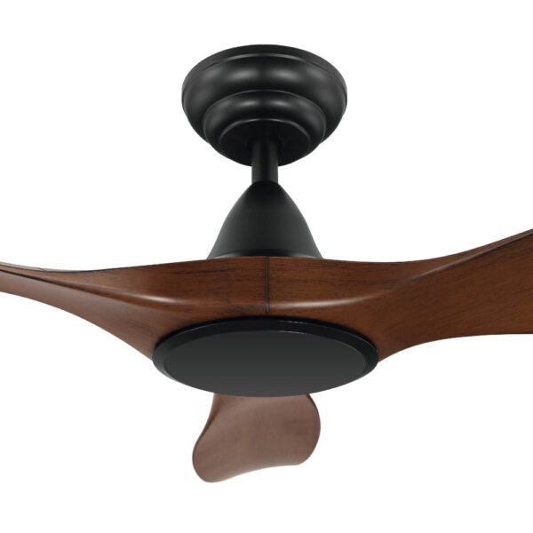 Noosa DC Ceiling Fan with Remote - Black with Aged Elm Blades 52"