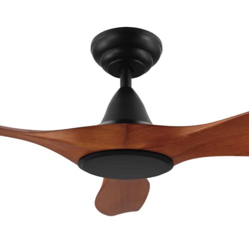 Eglo Noosa DC Ceiling Fan Black with Teak Blades 52-inch Motor