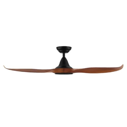 Eglo Noosa DC Ceiling Fan Black with Teak Blades 52-inch Side View