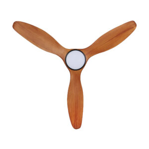 Eglo Noosa DC Ceiling Fan with LED Light Black with Teak Blades 52-inch Blade