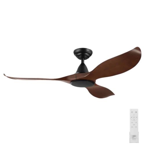 Eglo Noosa DC Ceiling Fan with Remote Black with Aged Elm Blades 52-inch