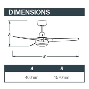 Ventair Spyda Ceiling Fan with Dimmable CCT LED Light - Matte Black 62" - Image 2