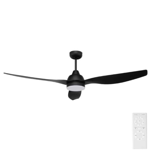 Brilliant Bahama SMART DC Ceiling Fan with CCT LED Light Black 52"