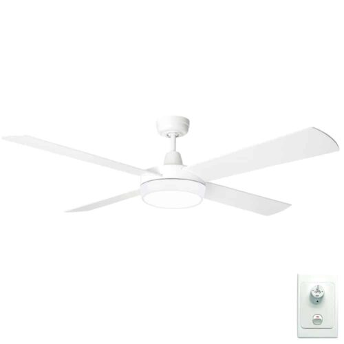 Brilliant Tempest Supreme AC Ceiling Fan with CCT LED Light - White 52"