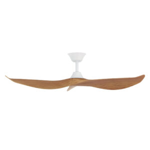 Eglo Cabarita DC Ceiling Fan White with Bamboo Blades 50-inch Side View