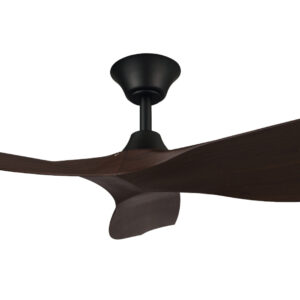 Cabarita DC Ceiling Fan with Remote - Black with Koa Blades 50" - Image 2