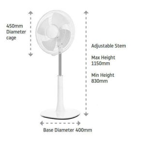 Fanco Premium Quiet DC Motor Domestic Pedestal Fan 16″ - Image 4