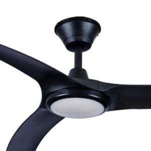 Aqua V2 IP66 Rated DC Ceiling Fan with CCT LED Light - Black 52" (Remote and Wall Control) - Image 2