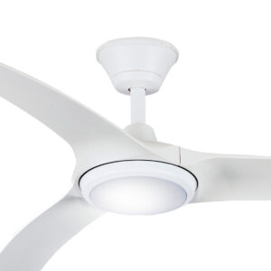 Aqua V2 IP66 Rated DC Ceiling Fan with CCT LED Light - White 52" (Remote and Wall Control) - Image 2