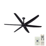 The Big Fan V2 DC Ceiling Fan - Matte Black 106" (Remote and Wall Control)