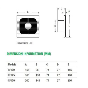 Manrose SELV 12V Wall/Ceiling Exhaust Fan- 150mm