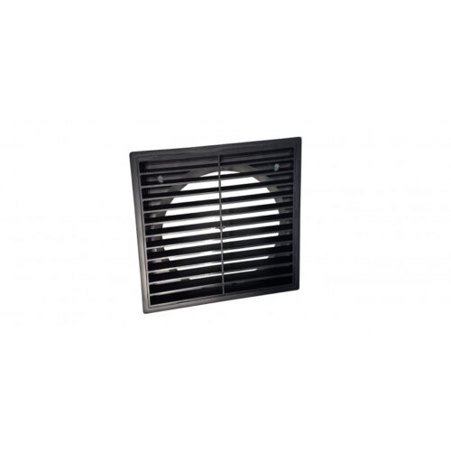 Fixed Louvre Vent Plastic Black 100mm