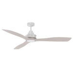 Mercator Clarence AC Ceiling Fan - Brushed Chome with Black Blades 56"