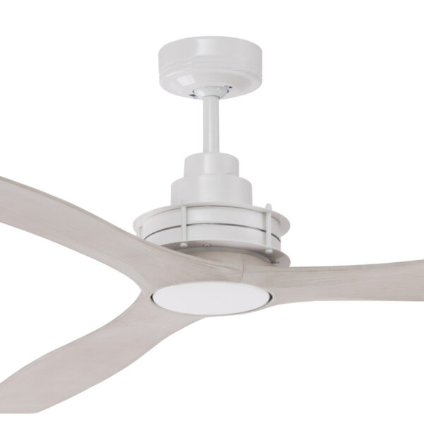 Mercator Clarence AC Ceiling Fan - Brushed Chome with Black Blades 56"