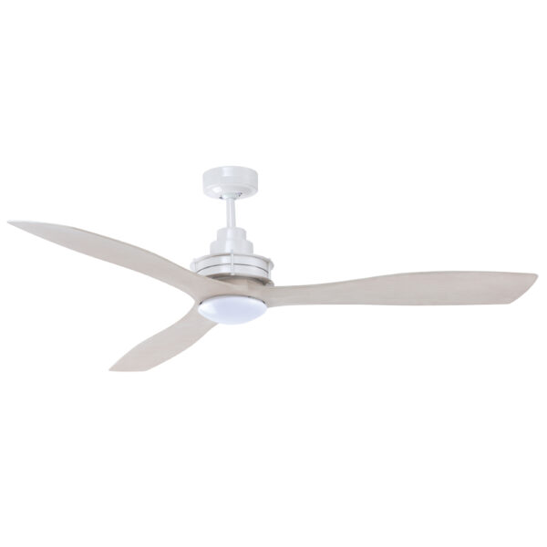 Mercator Clarence AC Ceiling Fan - Brushed Chome with Black Blades 56"