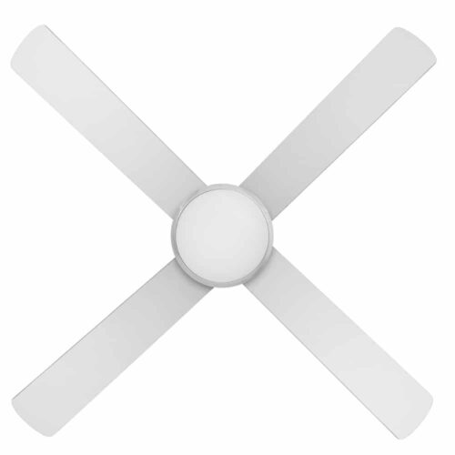 Brilliant Tempest AC Ceiling Fan with CCT LED Light Brushed Aluminium 52" Blades
