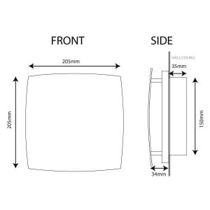 Chico Style Modern Square Vent 150mm - Image 2