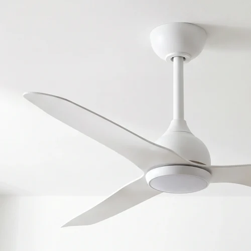 claro-whisper-dc-ceiling-fan-white-with-led-light-close-up-angled-insitu