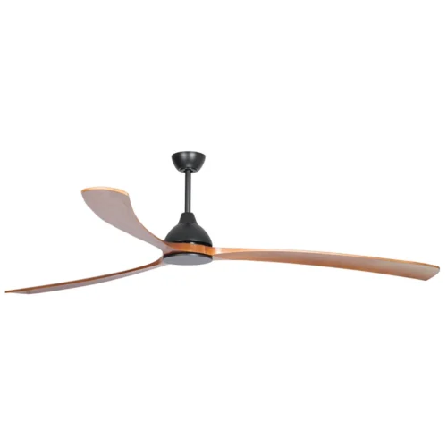 Fanco Sanctuary DC Ceiling Fan - Black with Teak Solid Timber Blades 92"