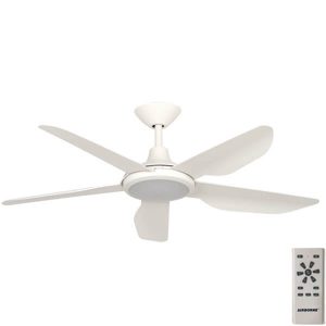Calibo Storm DC Ceiling Fan with LED Light and Remote - White 48"