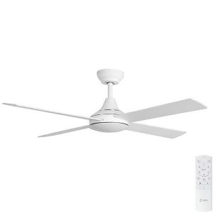 Claro Summer DC Ceiling Fan - White with Timber Blades 48"