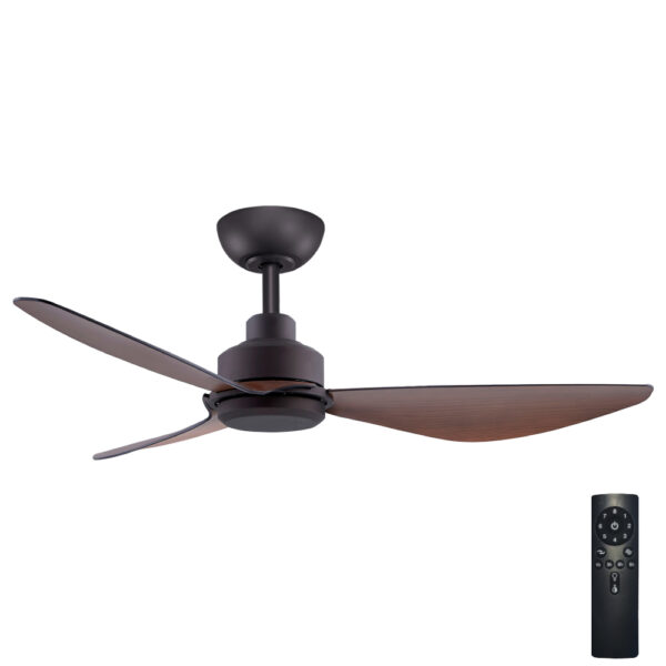 Three Sixty Trinity v3 DC Ceiling Fan - Oil Rubbed Bronze with Koa Blades 48"