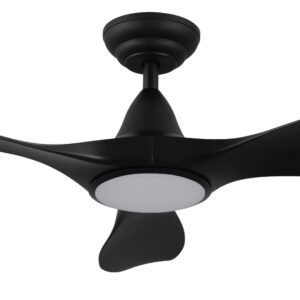Eglo Noosa DC Ceiling Fan with LED Light Black 40-inch Motor