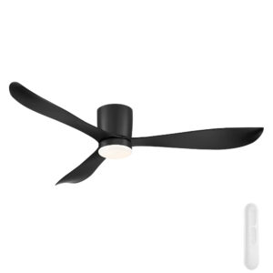Instinct 54" White DC Ceiling Fan with White Ambience LED Light & Remote -