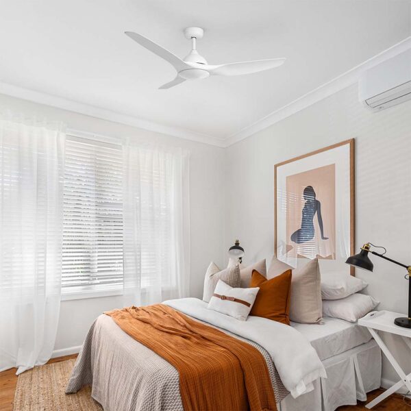 Fanco Horizon High Airflow DC Ceiling Fan with Wall Control & Remote/SMART - White 52"