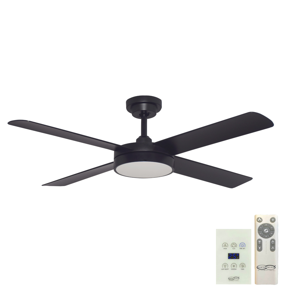hunter-pacific-pinnacle-v2-dc-ceiling-fan-with-led-light-and-wall-control-matte-black-52