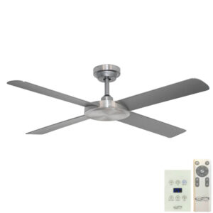 Hunter Pacific Pinnacle V2 DC Ceiling Fan - Brushed Aluminium 52" (Remote and Wall Control)