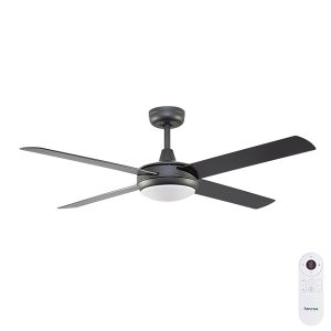 Fanco Eco Silent Deluxe DC SMART Ceiling Fan with CCT LED Light & Remote - Black 52"